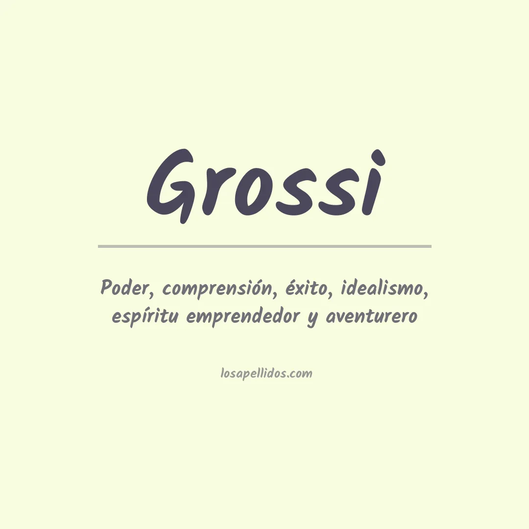 Apellido Grossi