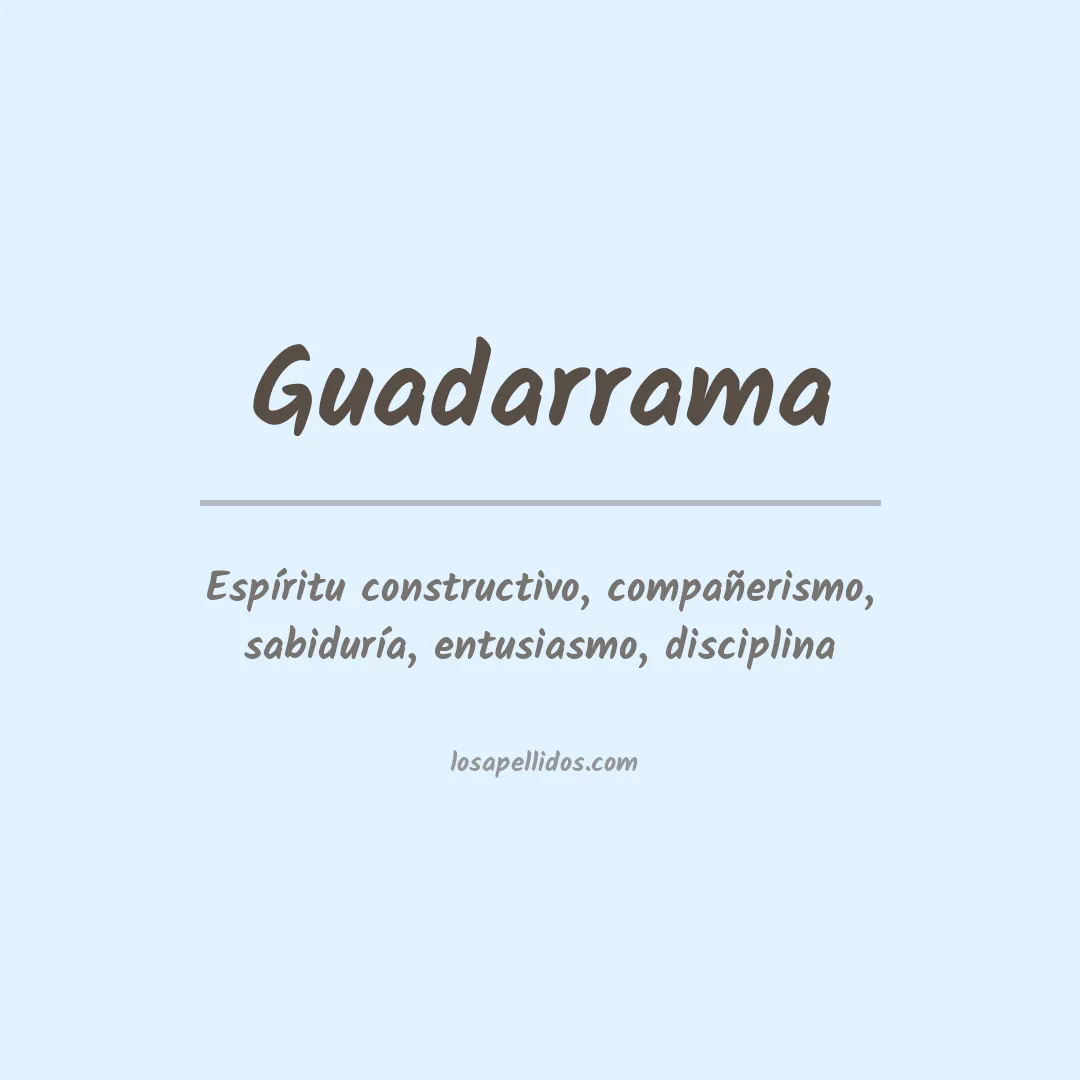 Apellido Guadarrama