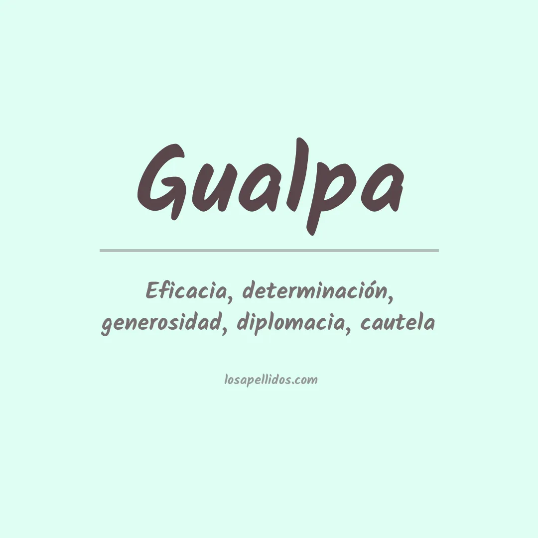 Significado del Apellido Gualpa