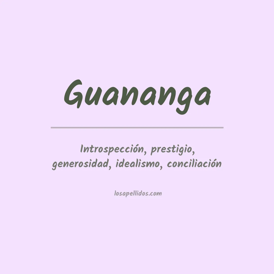 Significado del Apellido Guananga