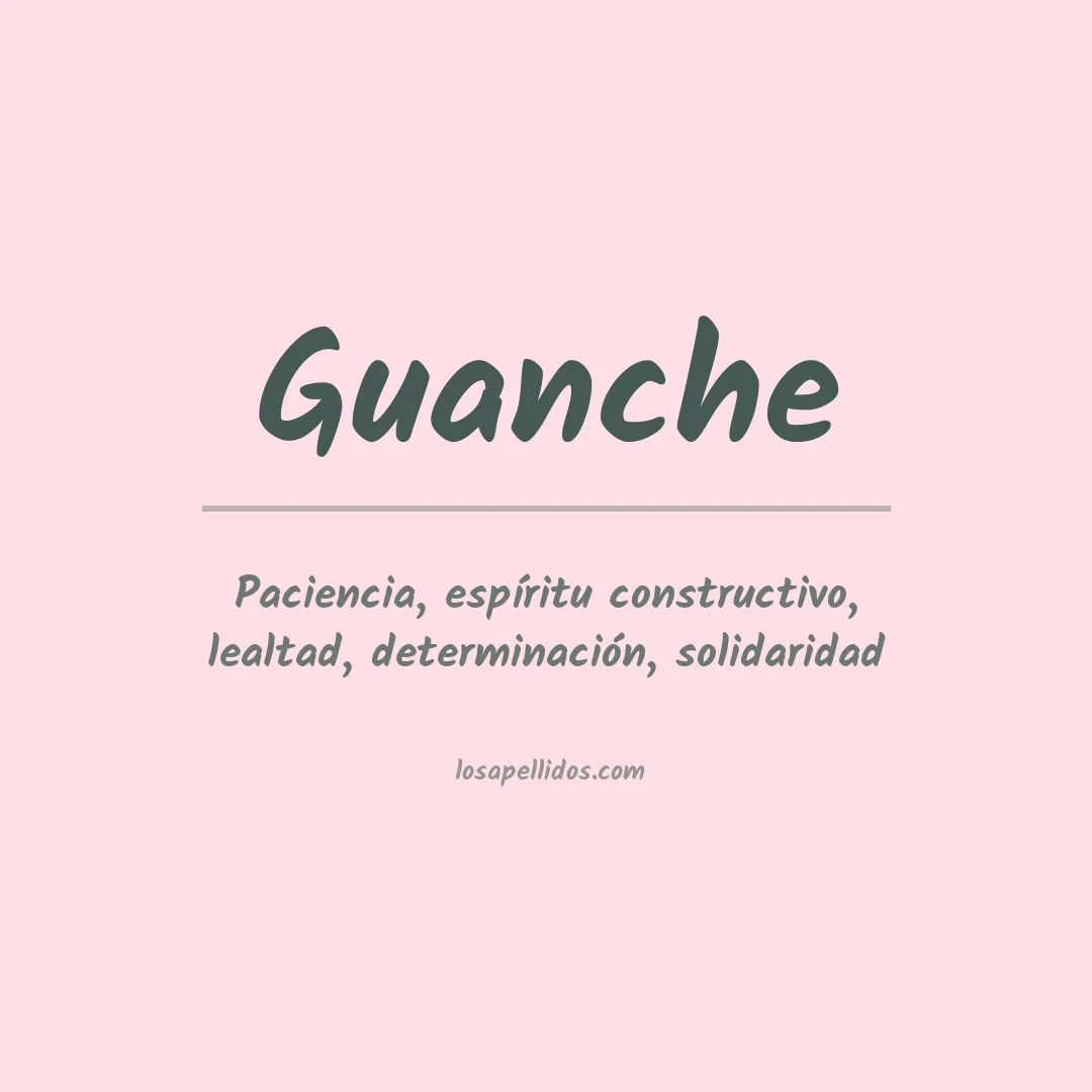 Significado del Apellido Guanche