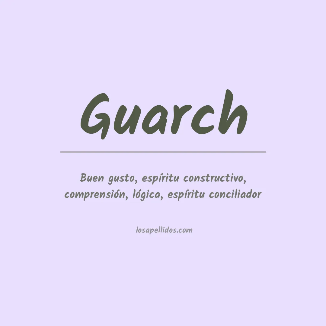 Apellido Guarch