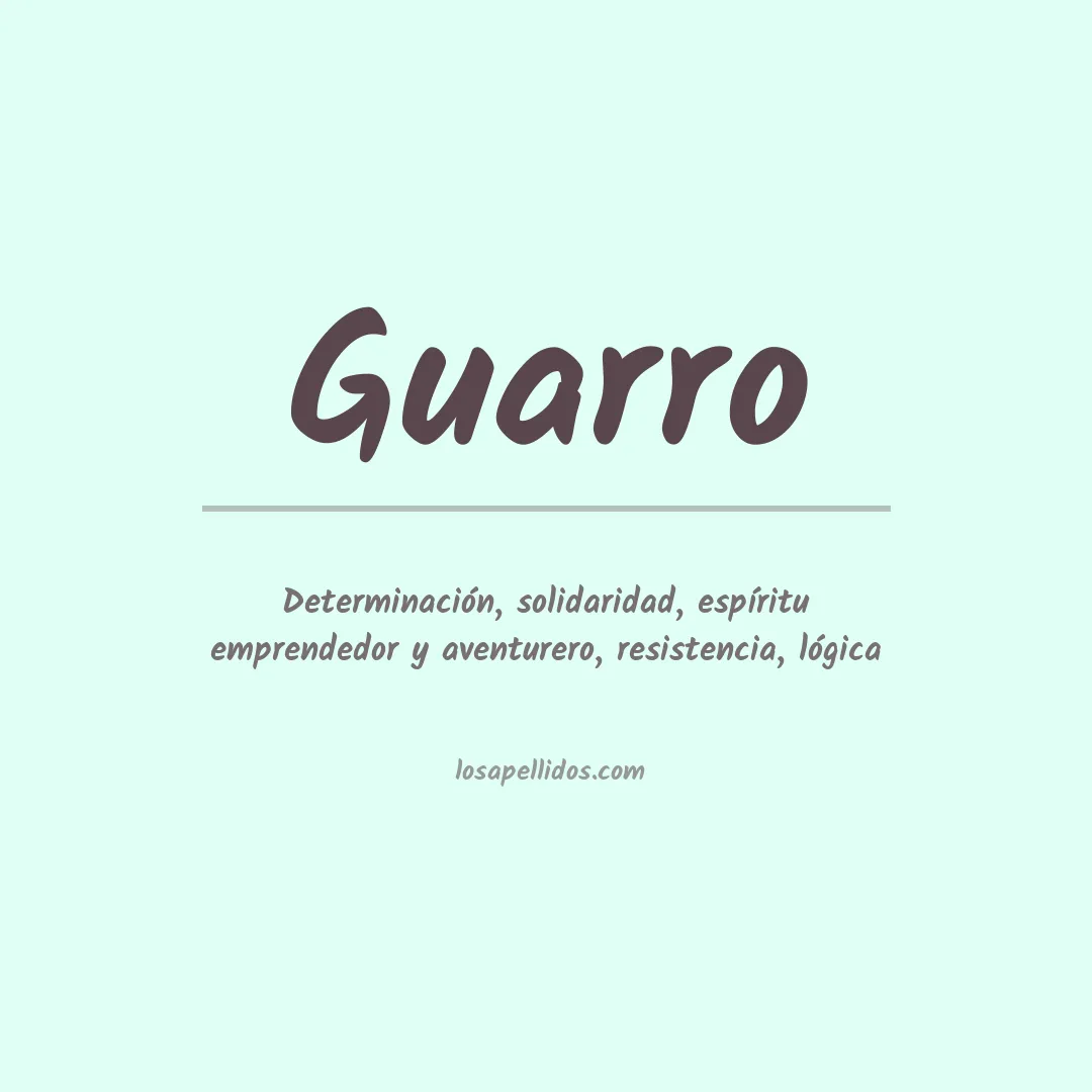 Apellido Guarro