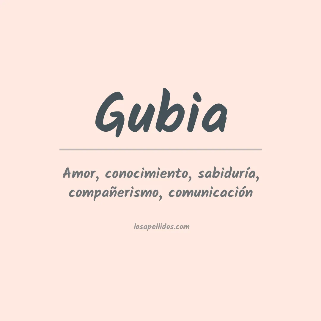 Significado del Apellido Gubia