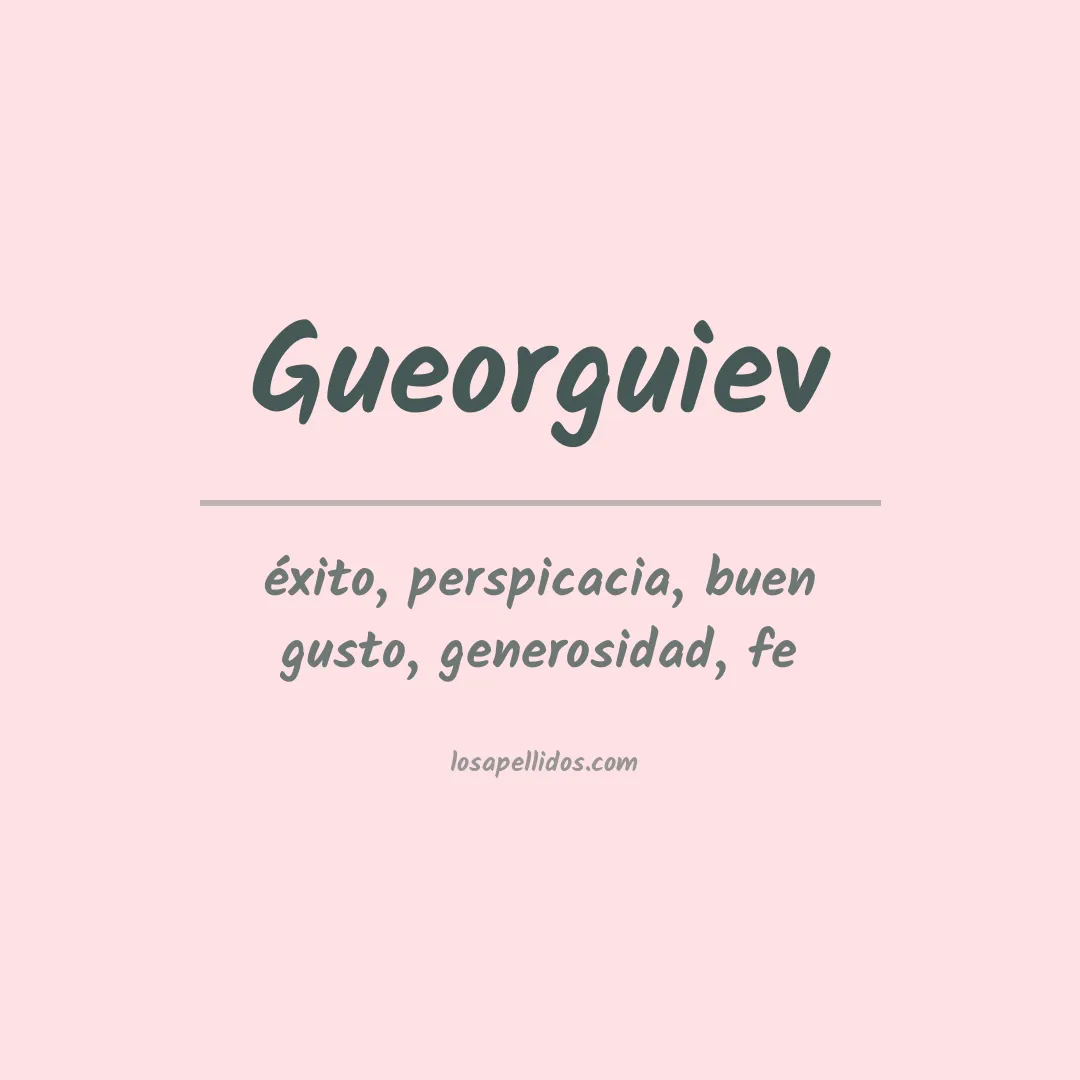 Apellido Gueorguiev