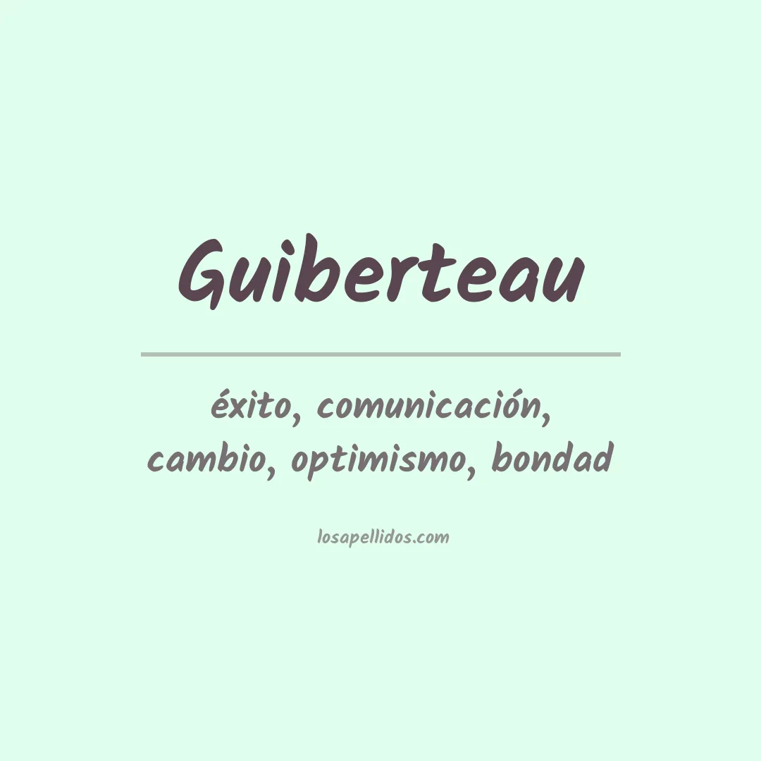 Apellido Guiberteau