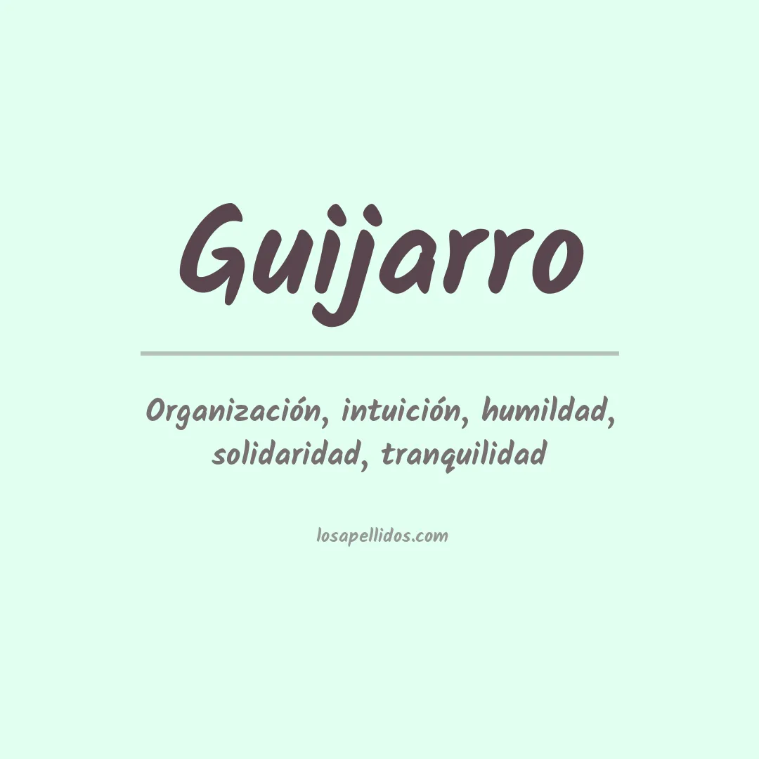 Apellido Guijarro