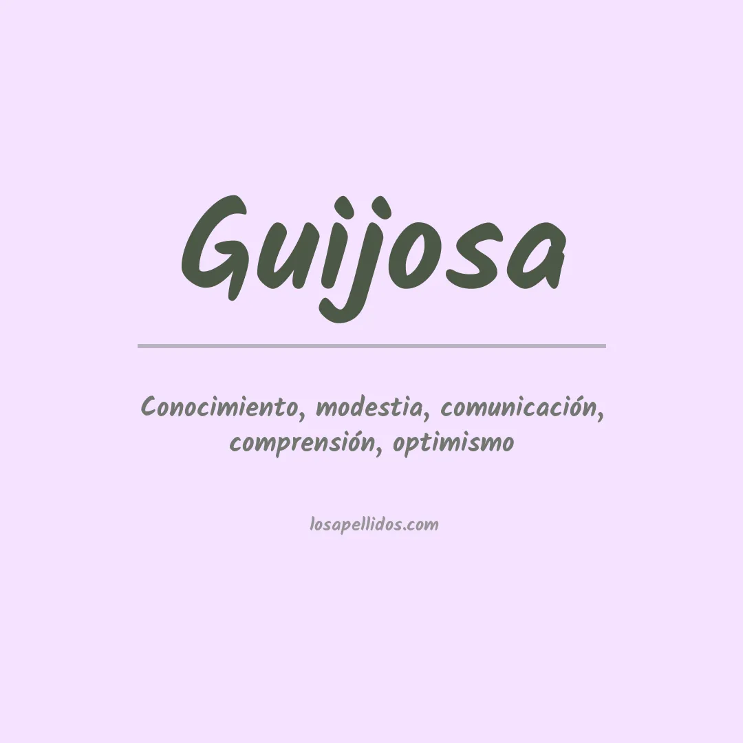 Significado del Apellido Guijosa