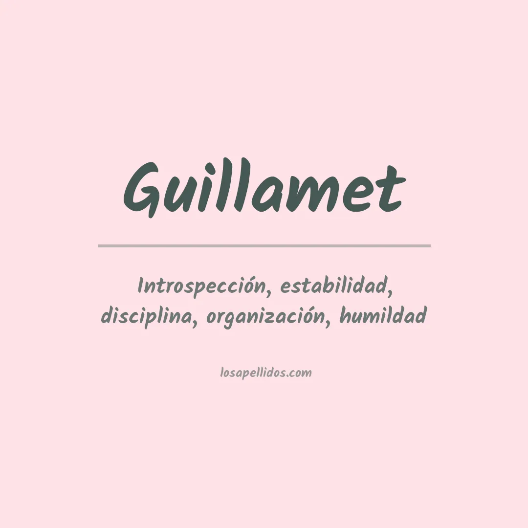 Apellido Guillamet