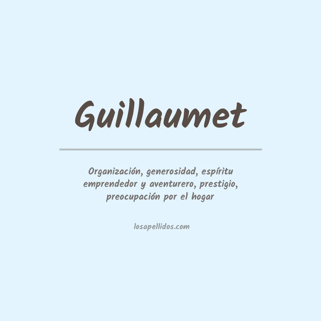 Apellido Guillaumet