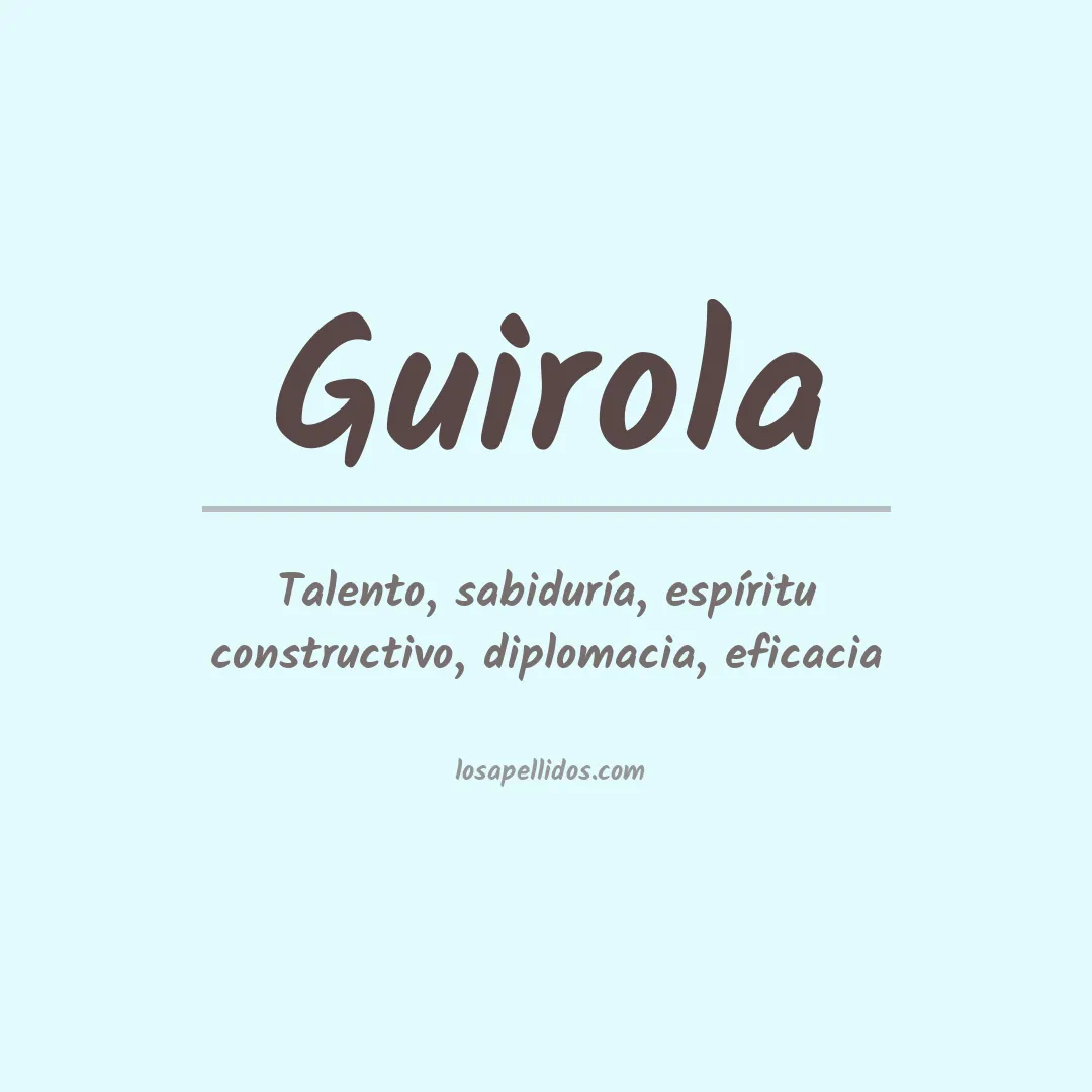 Apellido Guirola
