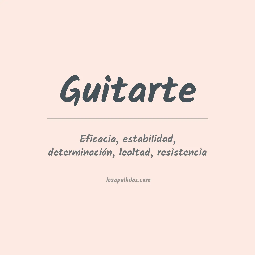Significado del Apellido Guitarte