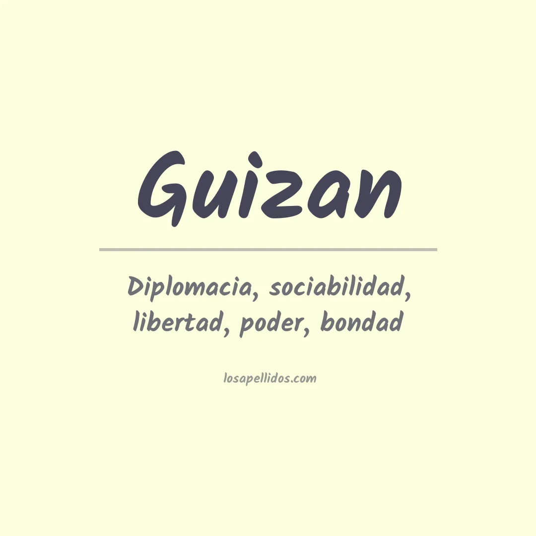 Significado del Apellido Guizan