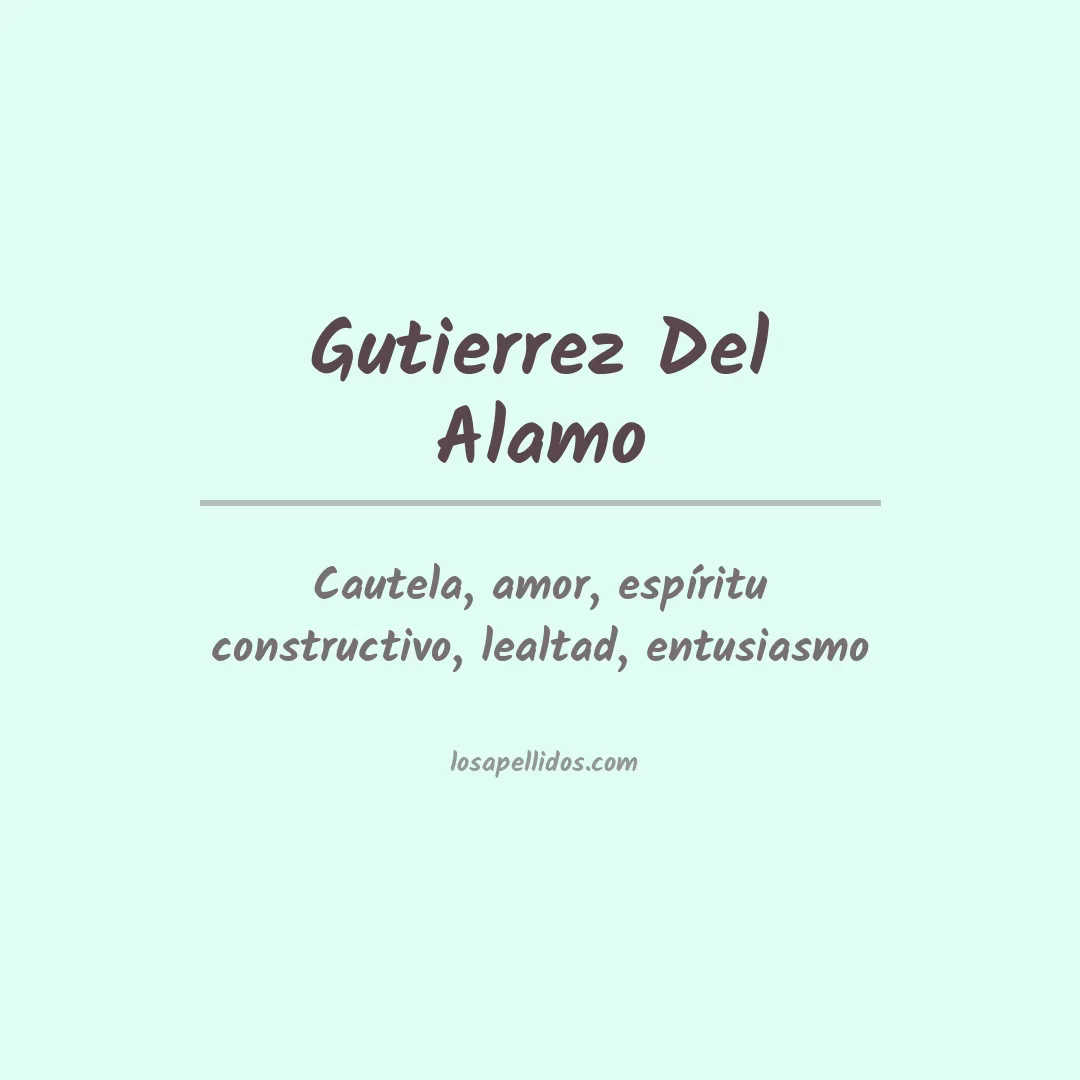 Significado del Apellido Gutierrez del alamo