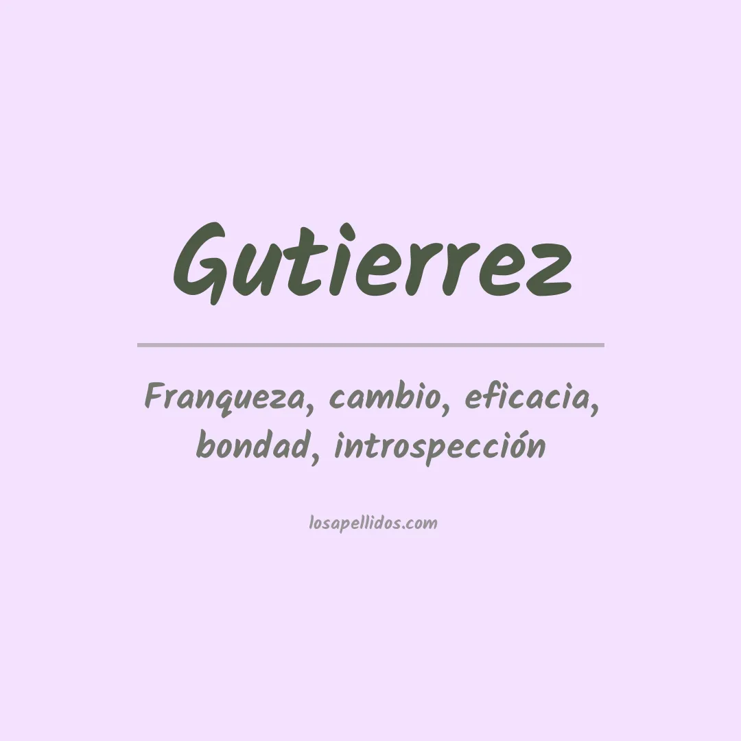 Apellido Gutiérrez
