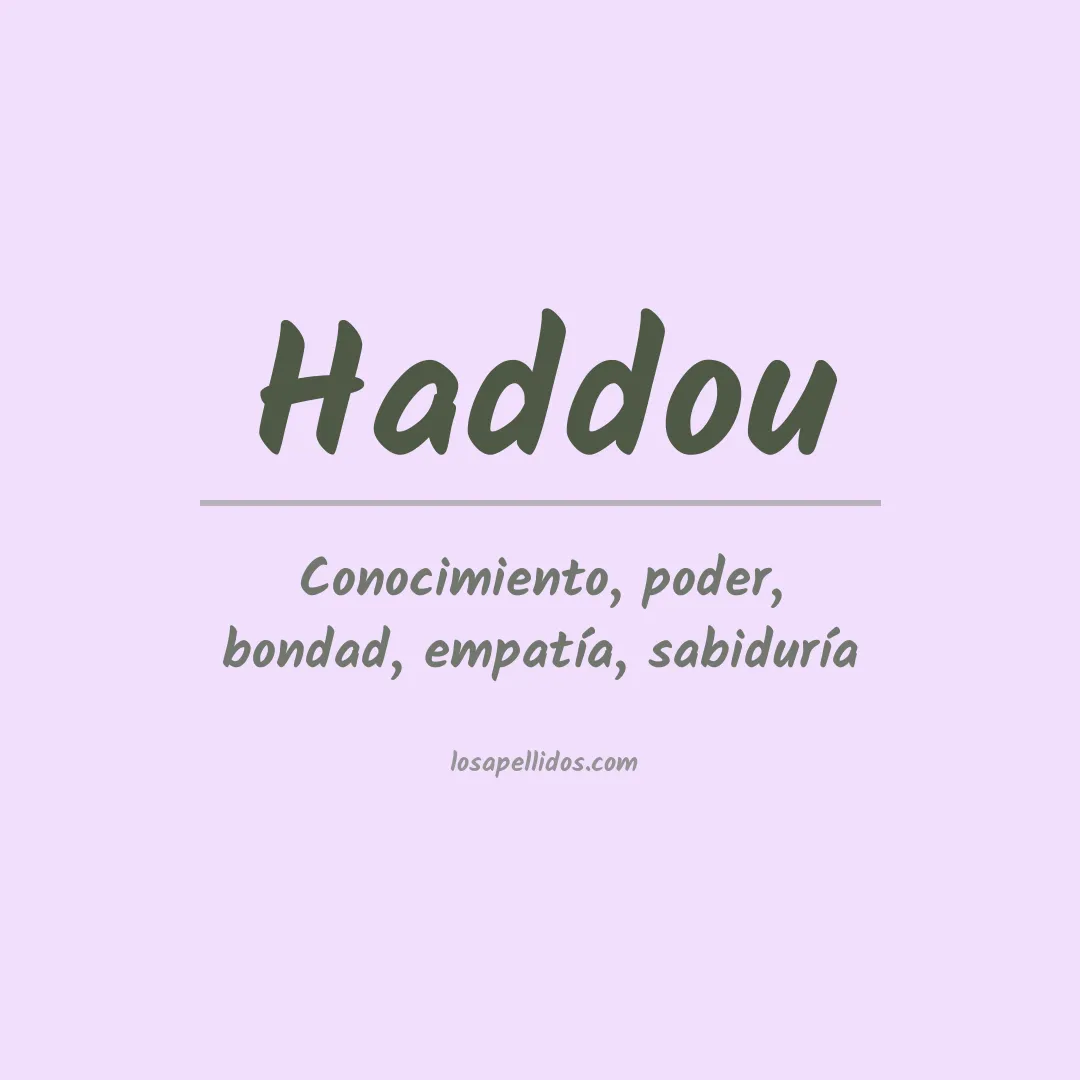 Apellido Haddou