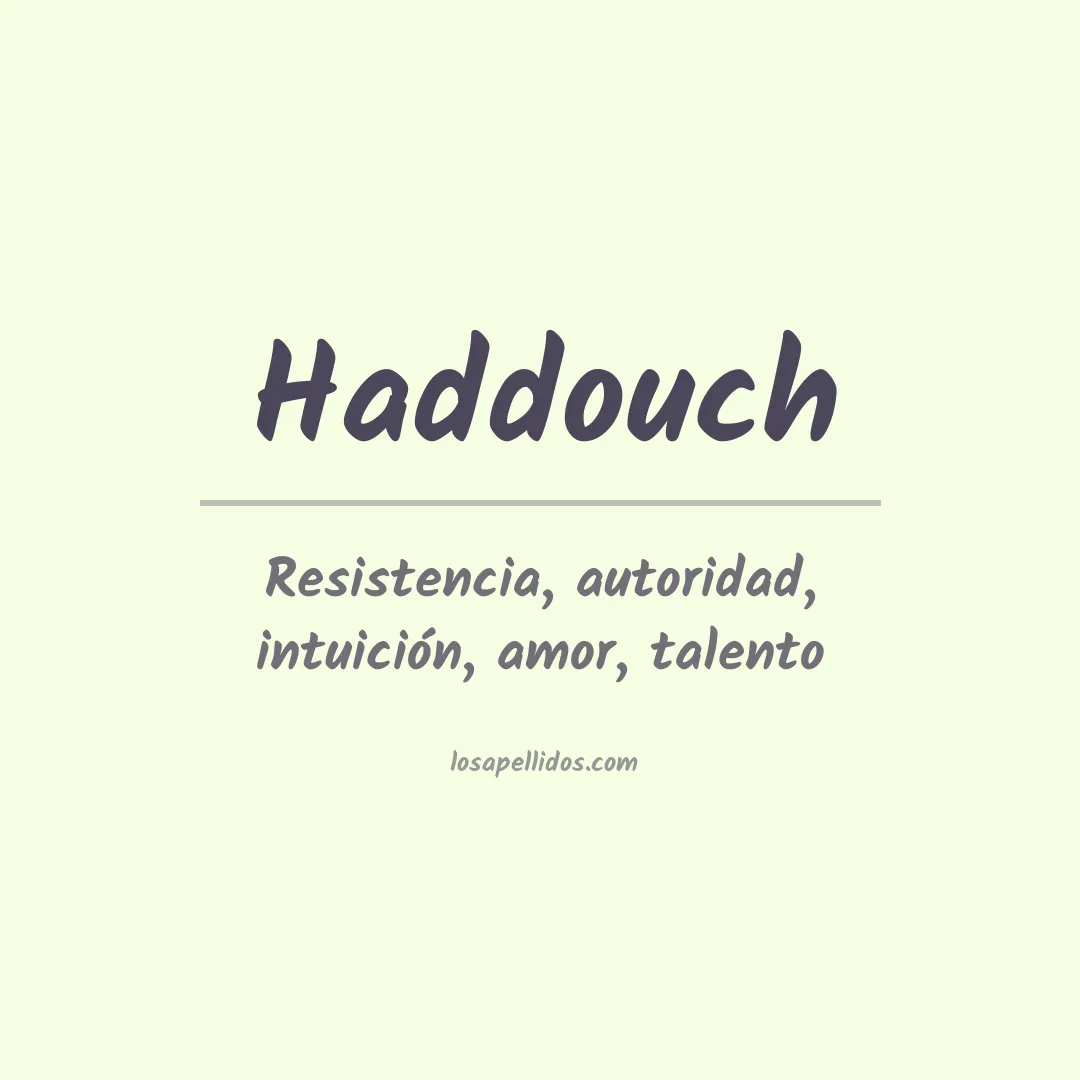Apellido Haddouch