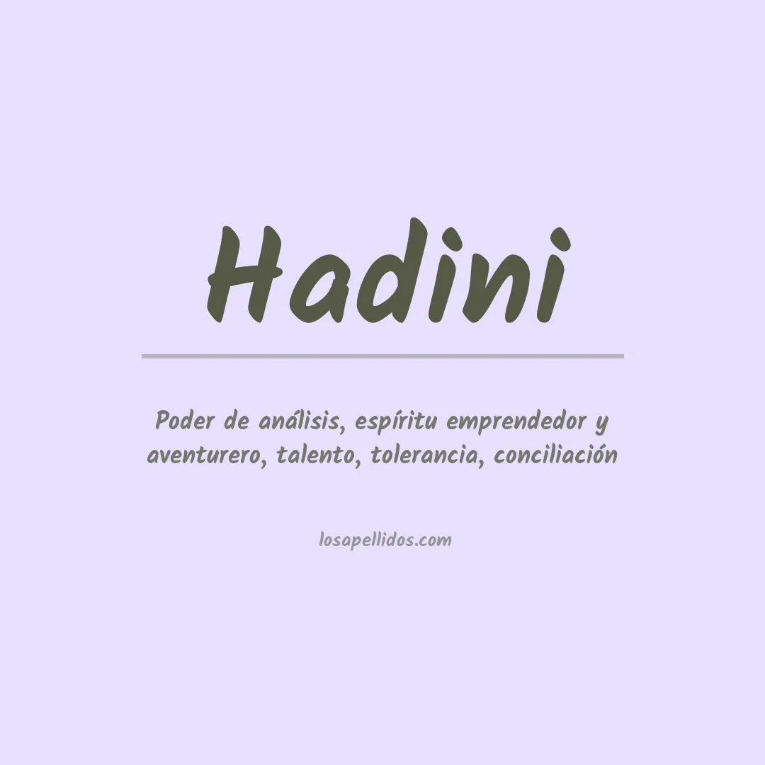 Apellido Hadini