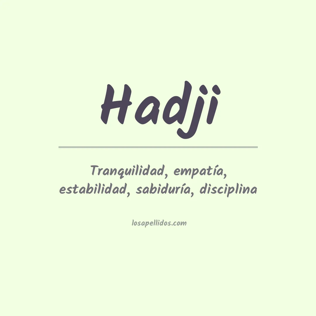 Apellido Hadji