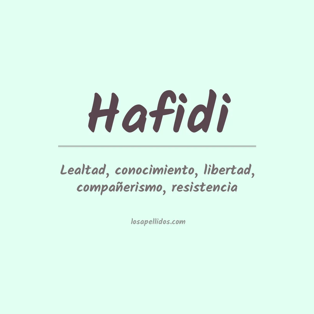 Apellido Hafidi