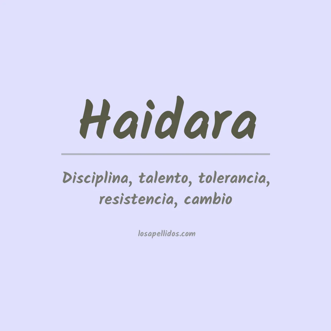 Apellido Haidara