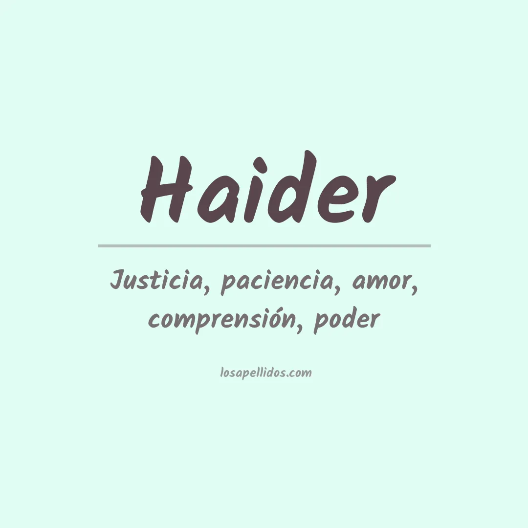 Apellido Haider