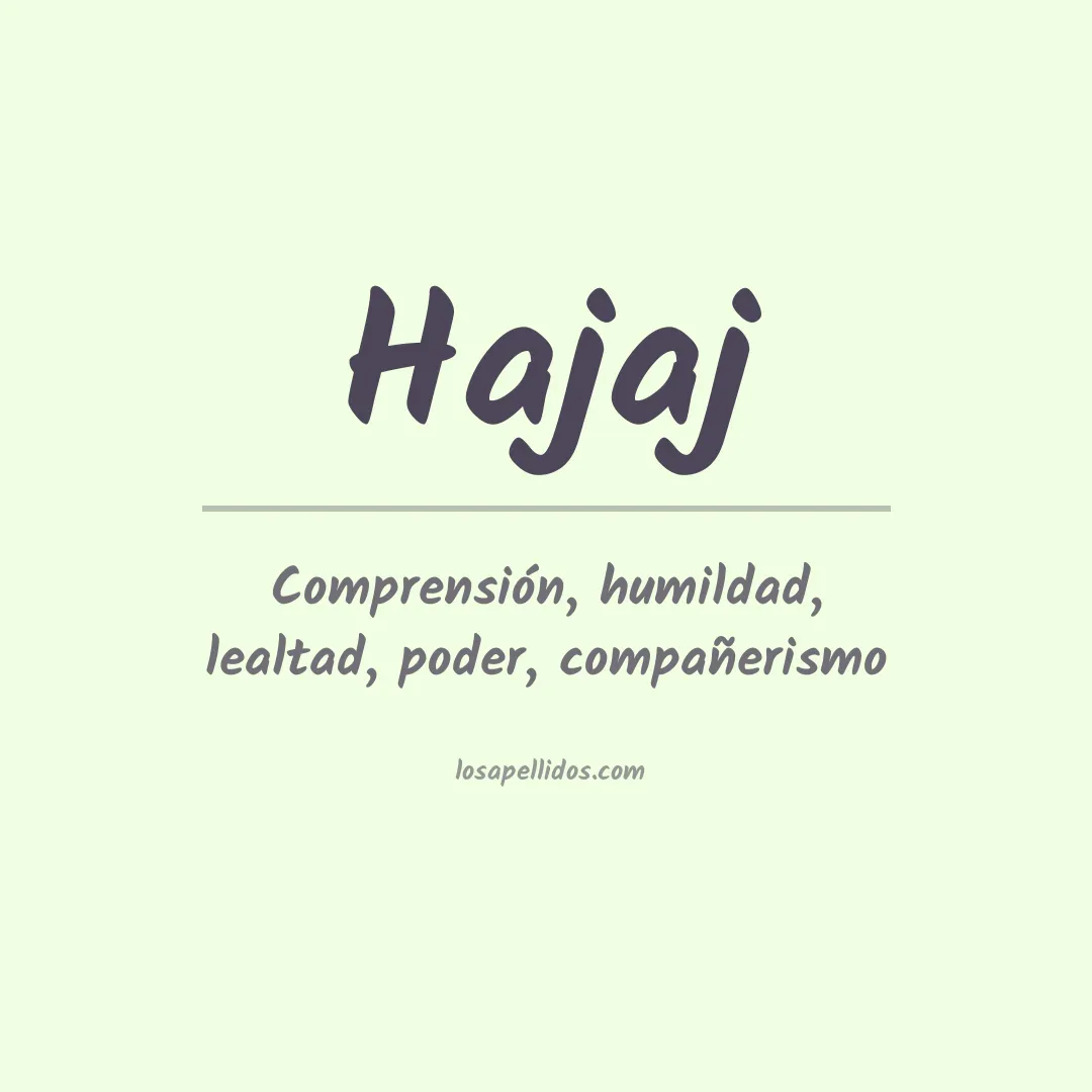 Apellido Hajaj