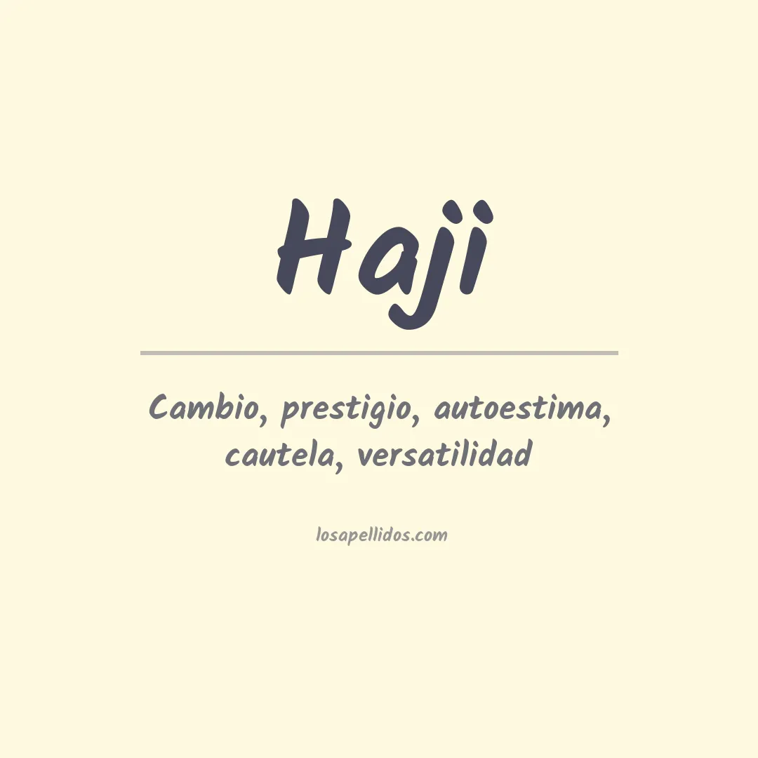 Apellido Haji