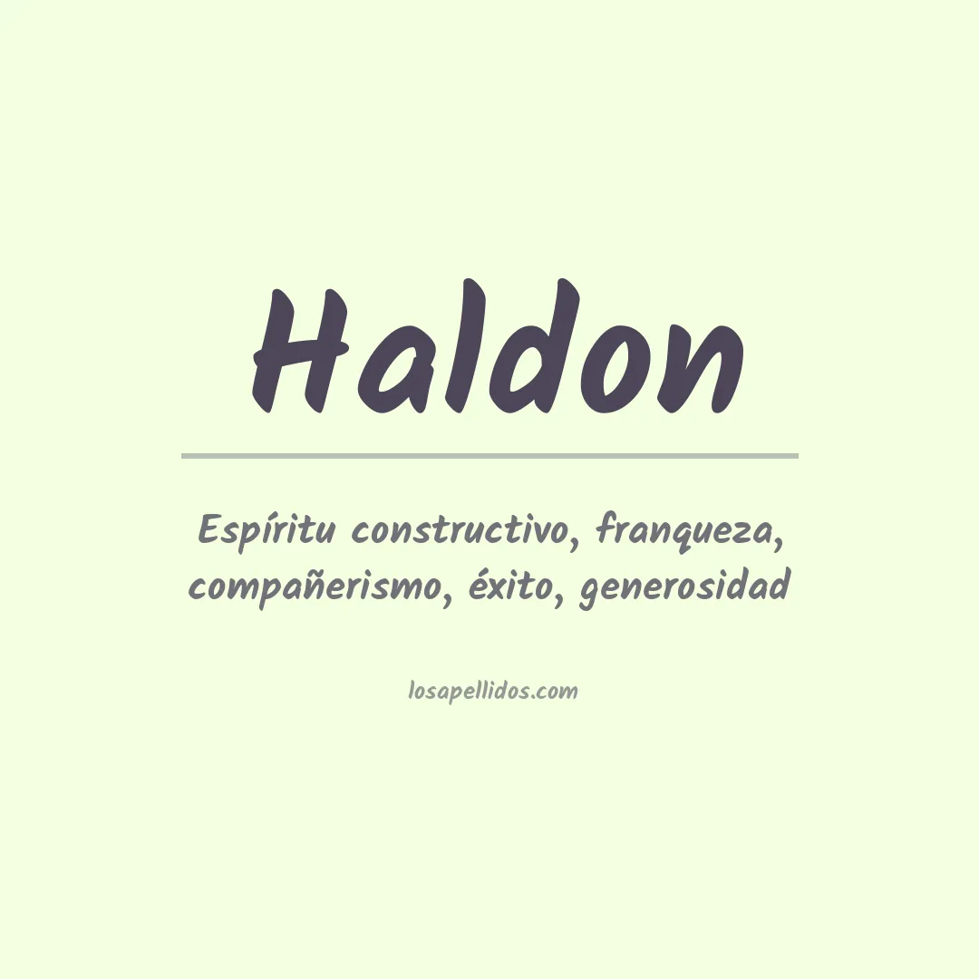 Apellido Haldon
