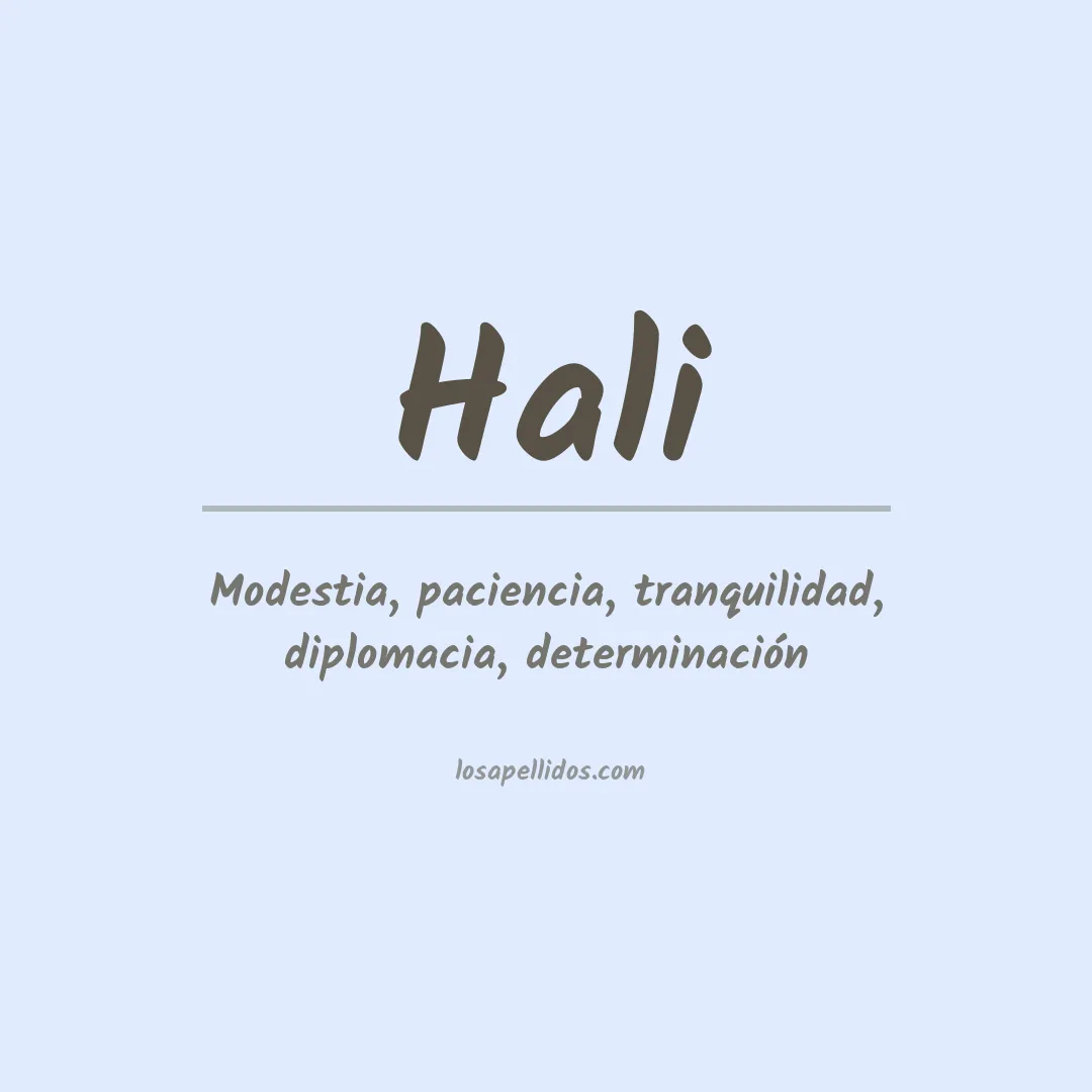 Apellido Hali