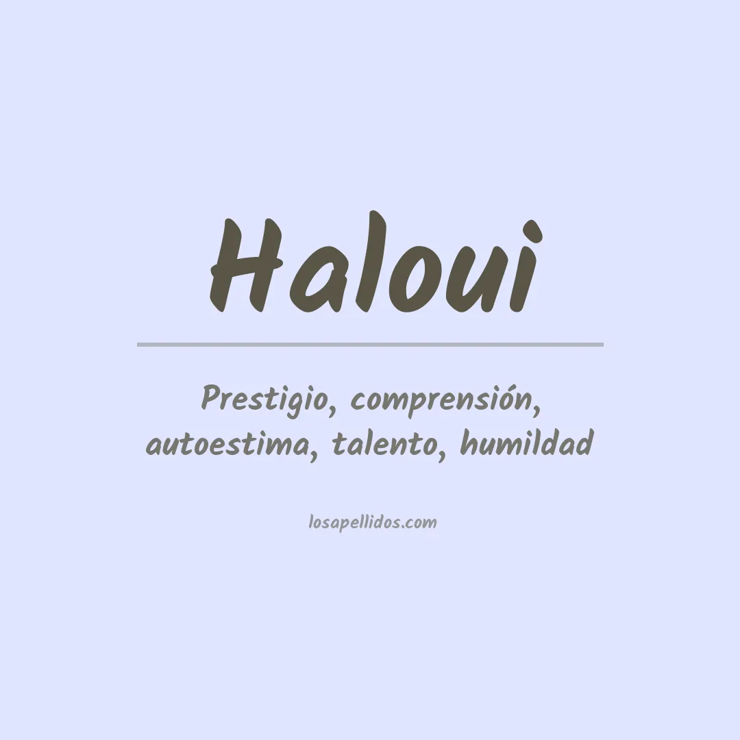 Apellido Haloui