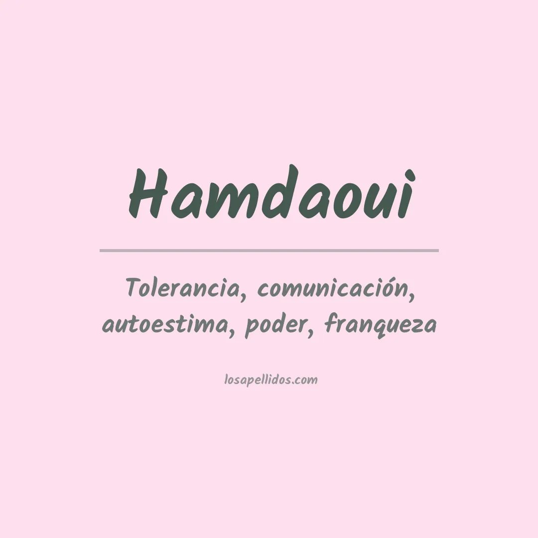 Apellido Hamdaoui