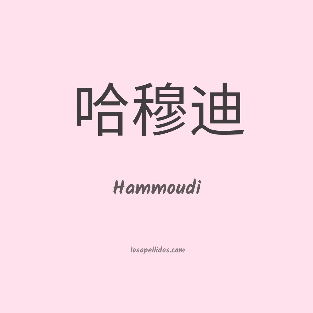Hammoudi en chino