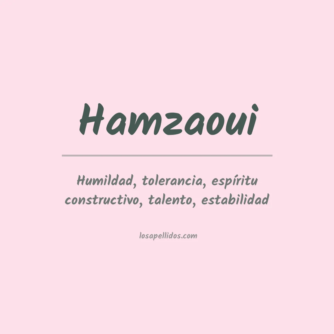 Apellido Hamzaoui