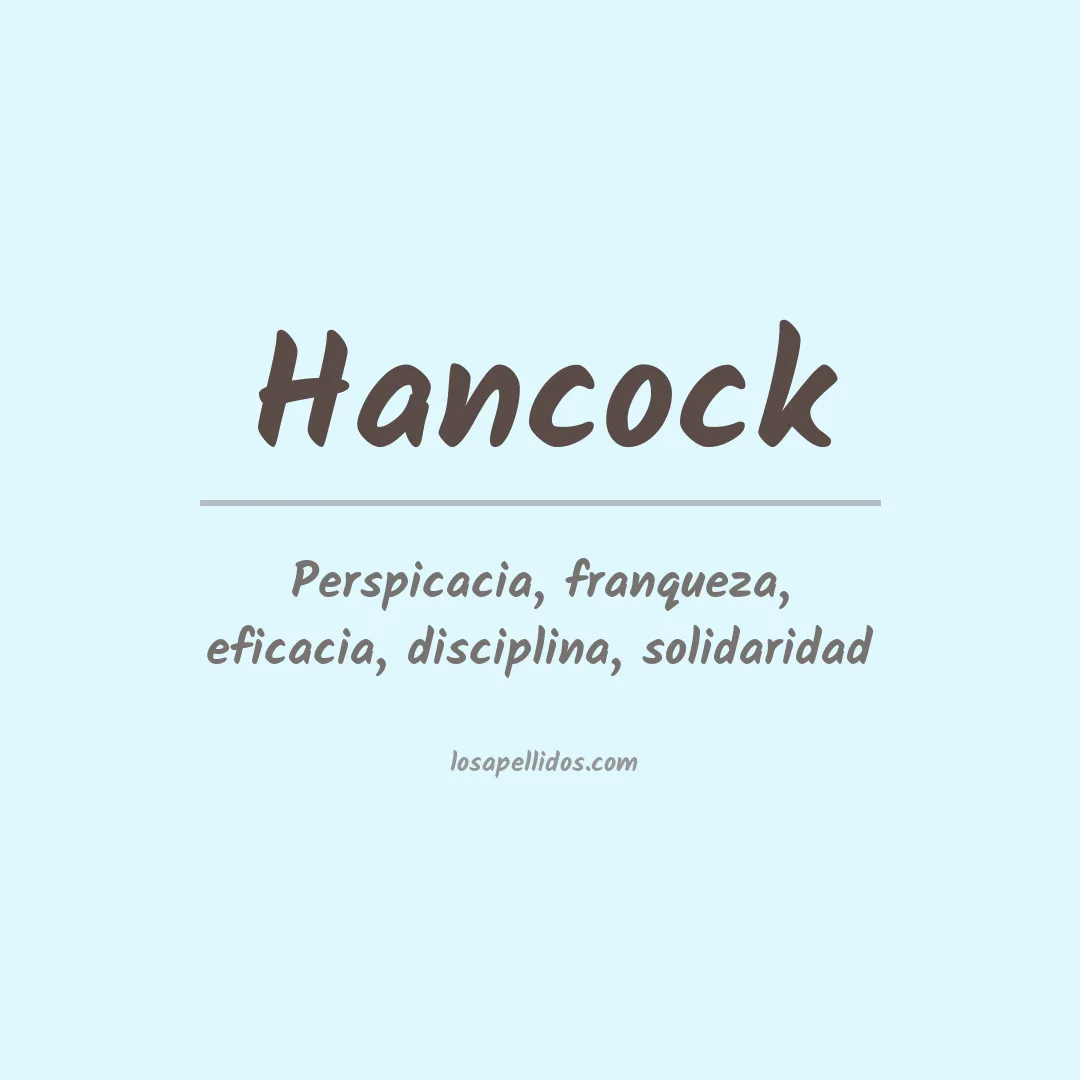 Apellido Hancock