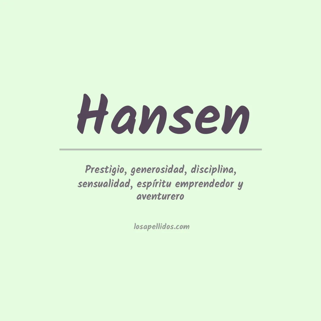 Apellido Hansen