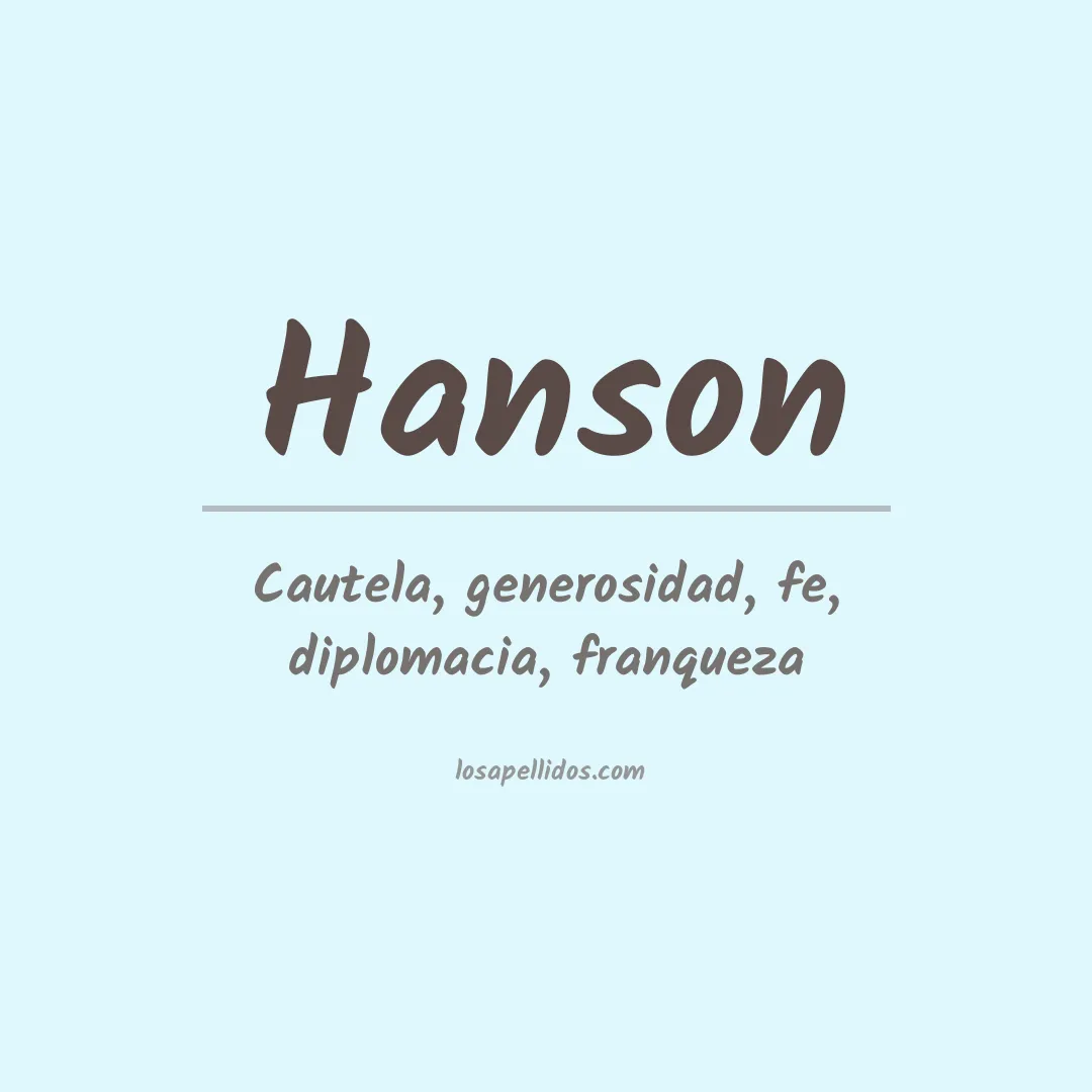 Apellido Hanson