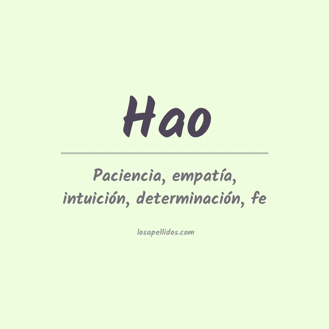 Apellido Hao