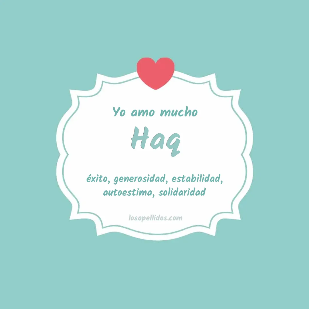 Yo amo mucho Haq
