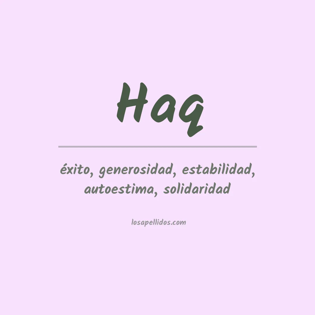 Apellido Haq