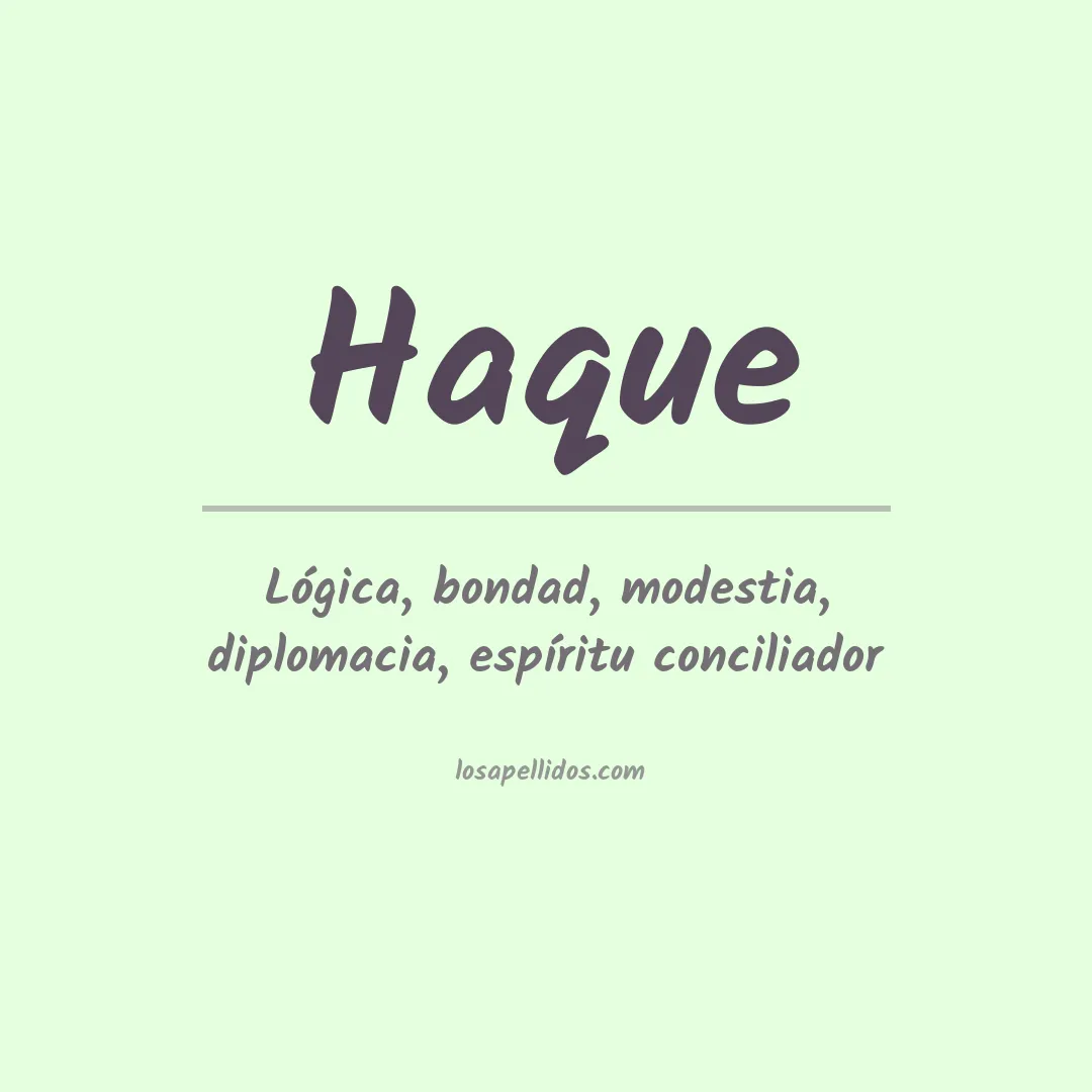 Apellido Haque