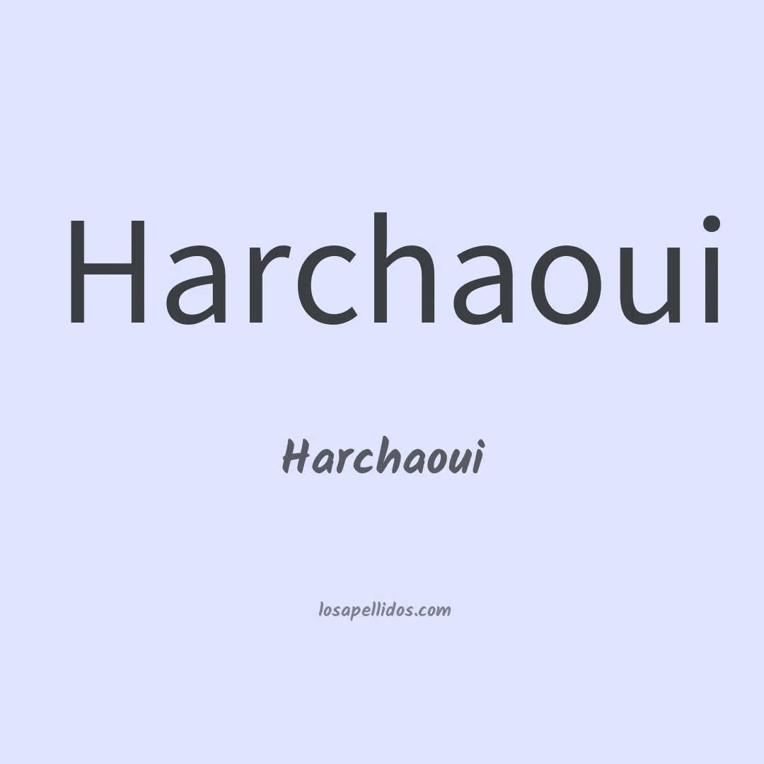 Harchaoui en chino