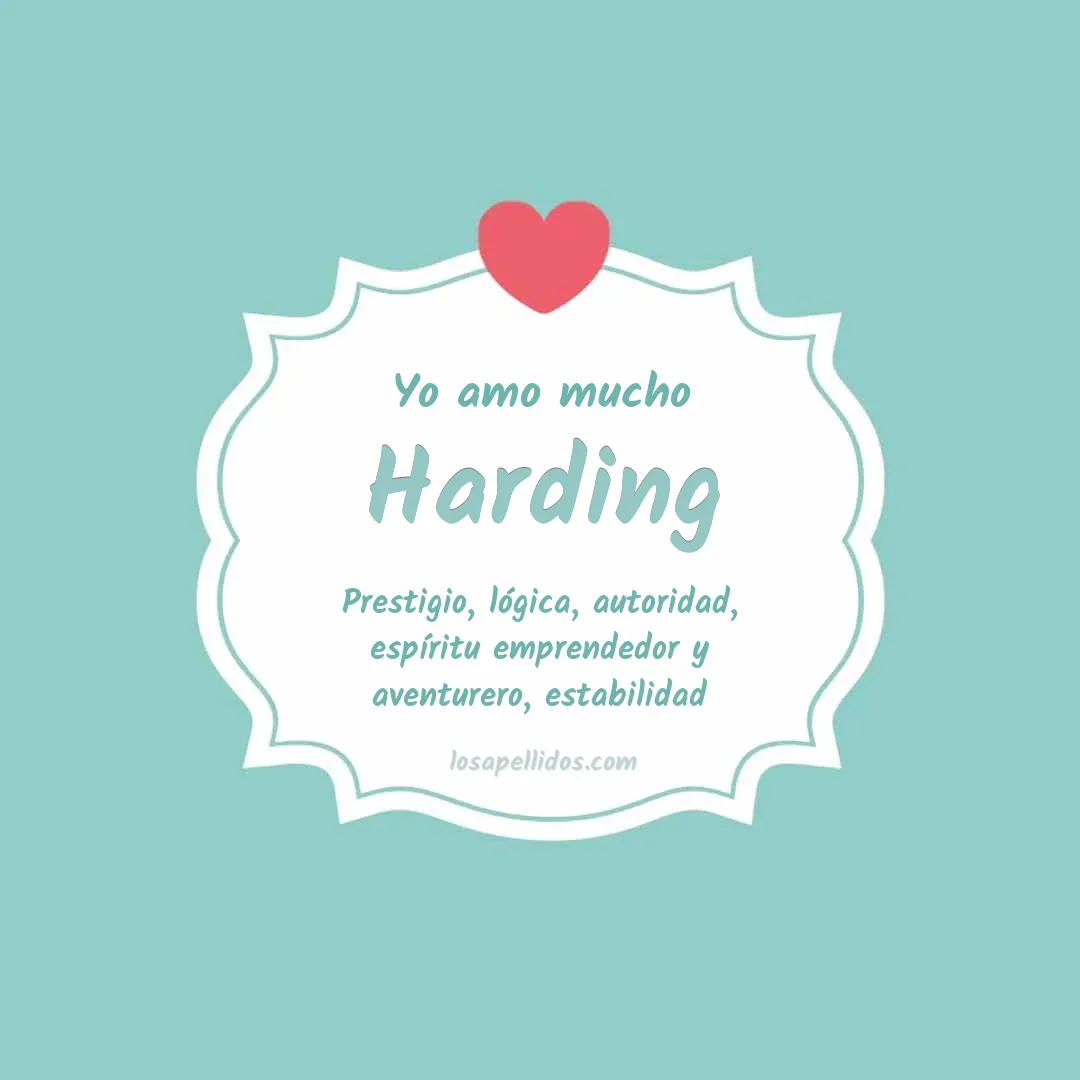 Yo amo mucho Harding