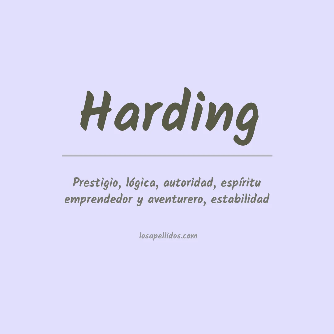Apellido Harding