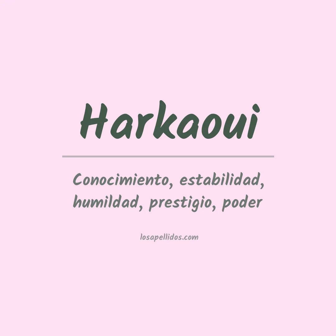 Apellido Harkaoui