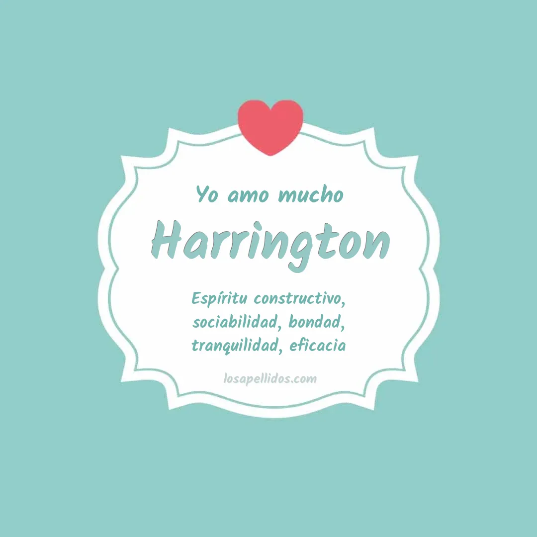 Yo amo mucho Harrington