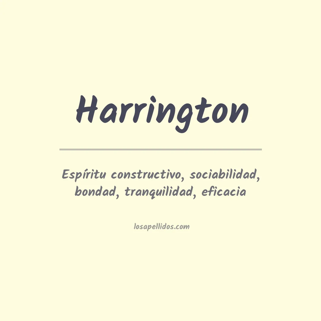 Apellido Harrington