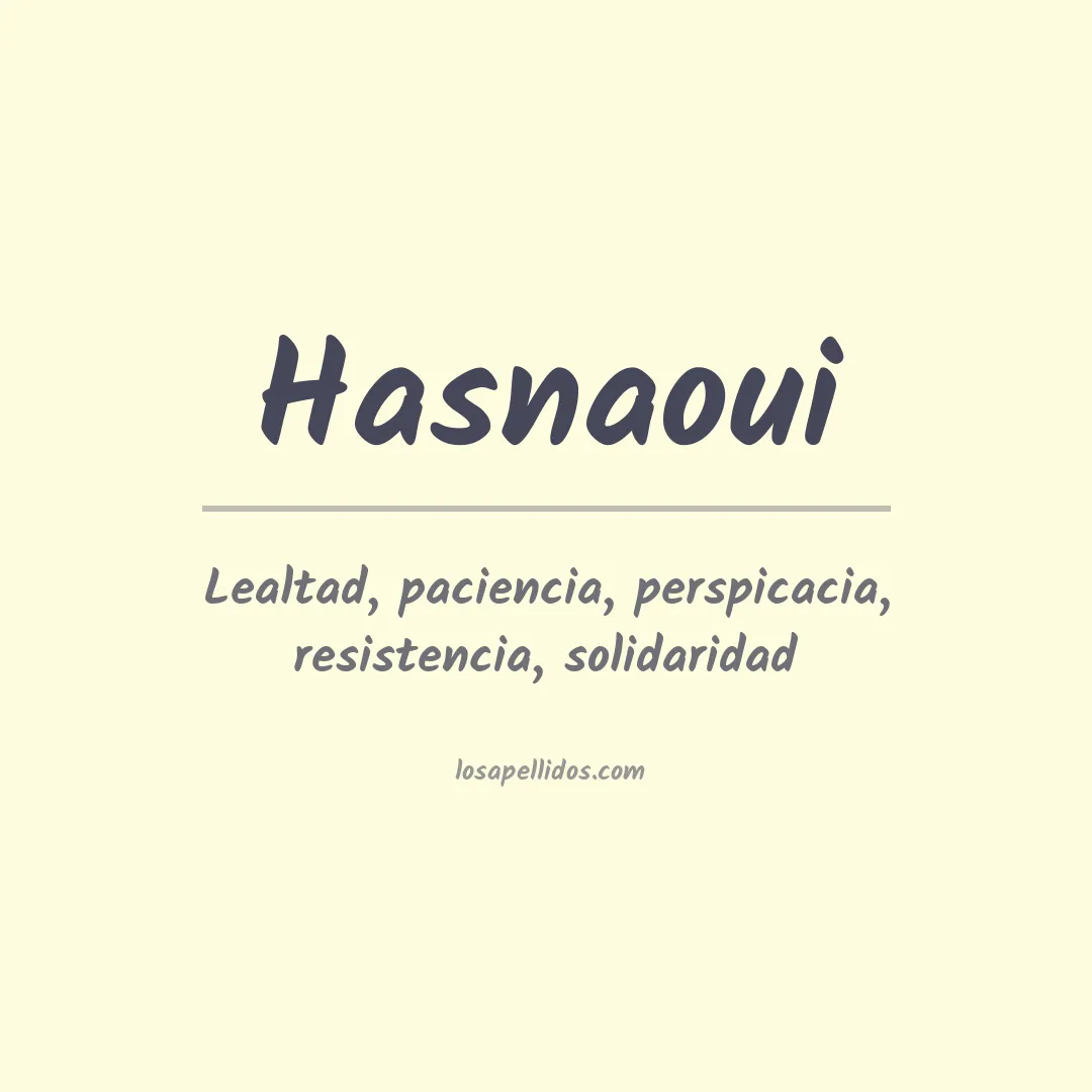 Apellido Hasnaoui