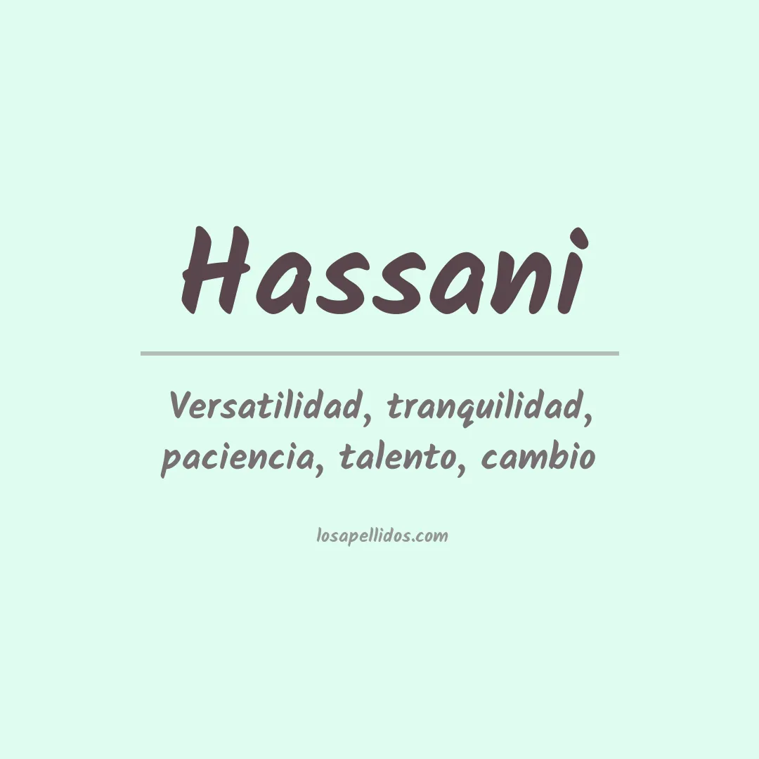 Apellido Hassani