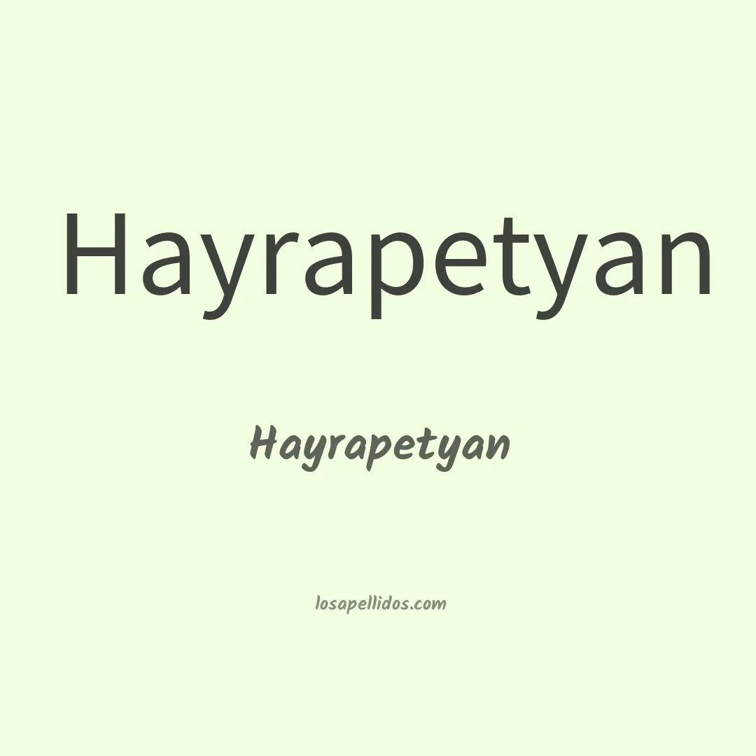 Hayrapetyan en chino
